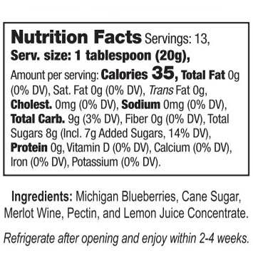 Truly Natural Blueberry Merlot Preserves