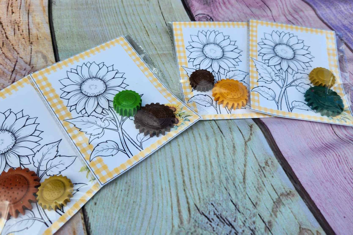 Sunflower Coloring Kits l Sunflower Crayons l Party Favors