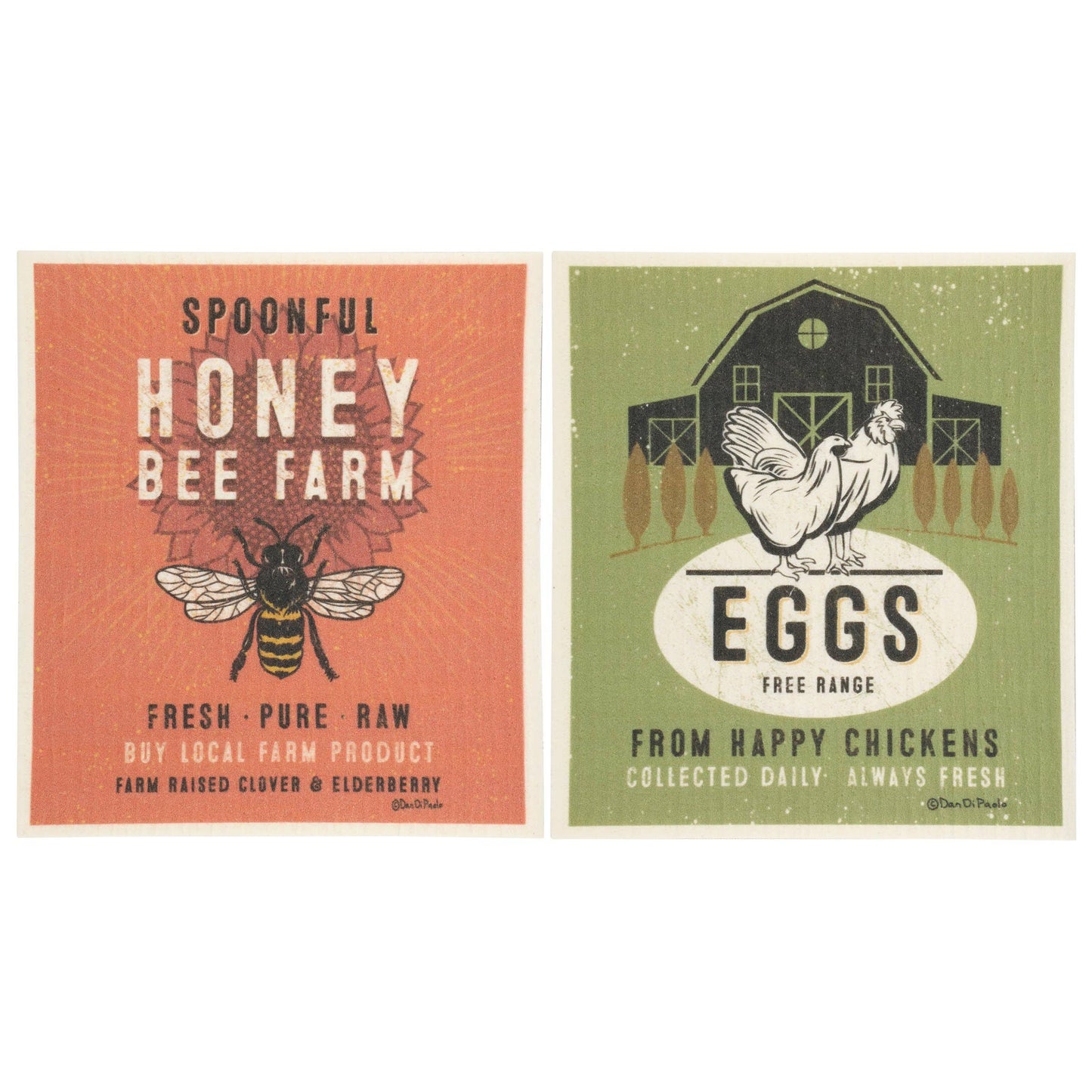 Honey Bee Farm Swedish Cloth Set