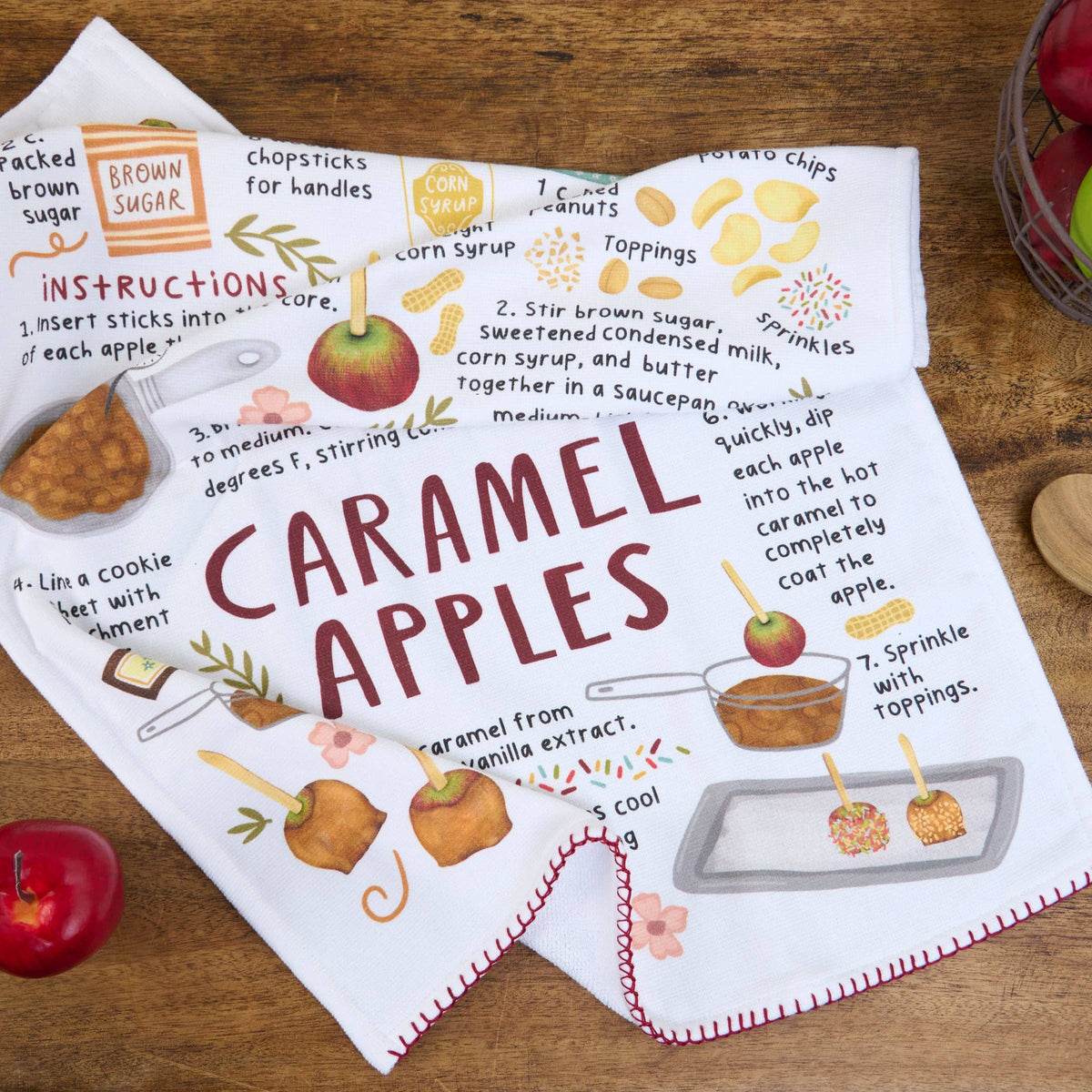 Caramel Apples Kitchen Towel