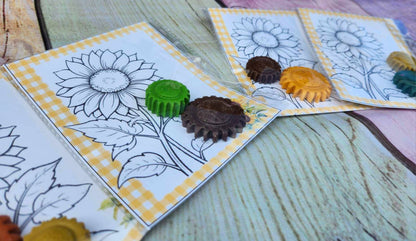 Sunflower Coloring Kits l Sunflower Crayons l Party Favors