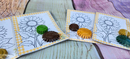 Sunflower Coloring Kits l Sunflower Crayons l Party Favors