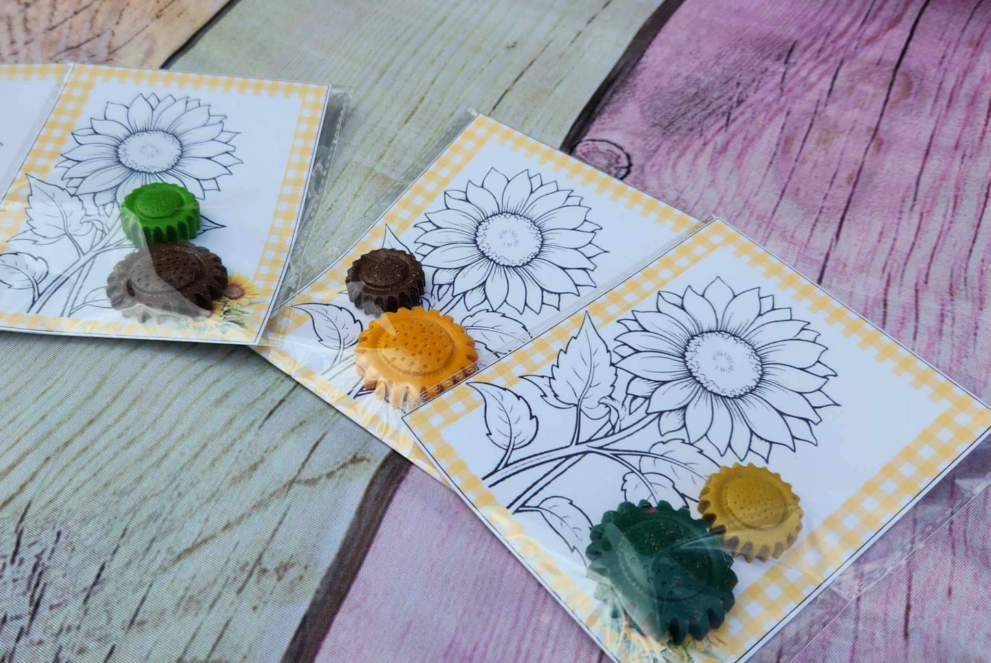 Sunflower Coloring Kits l Sunflower Crayons l Party Favors