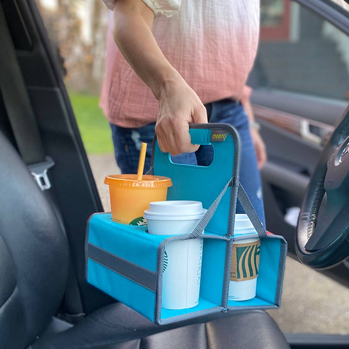 Reusable  Drink Carriers, 4 Cup, Collapsible