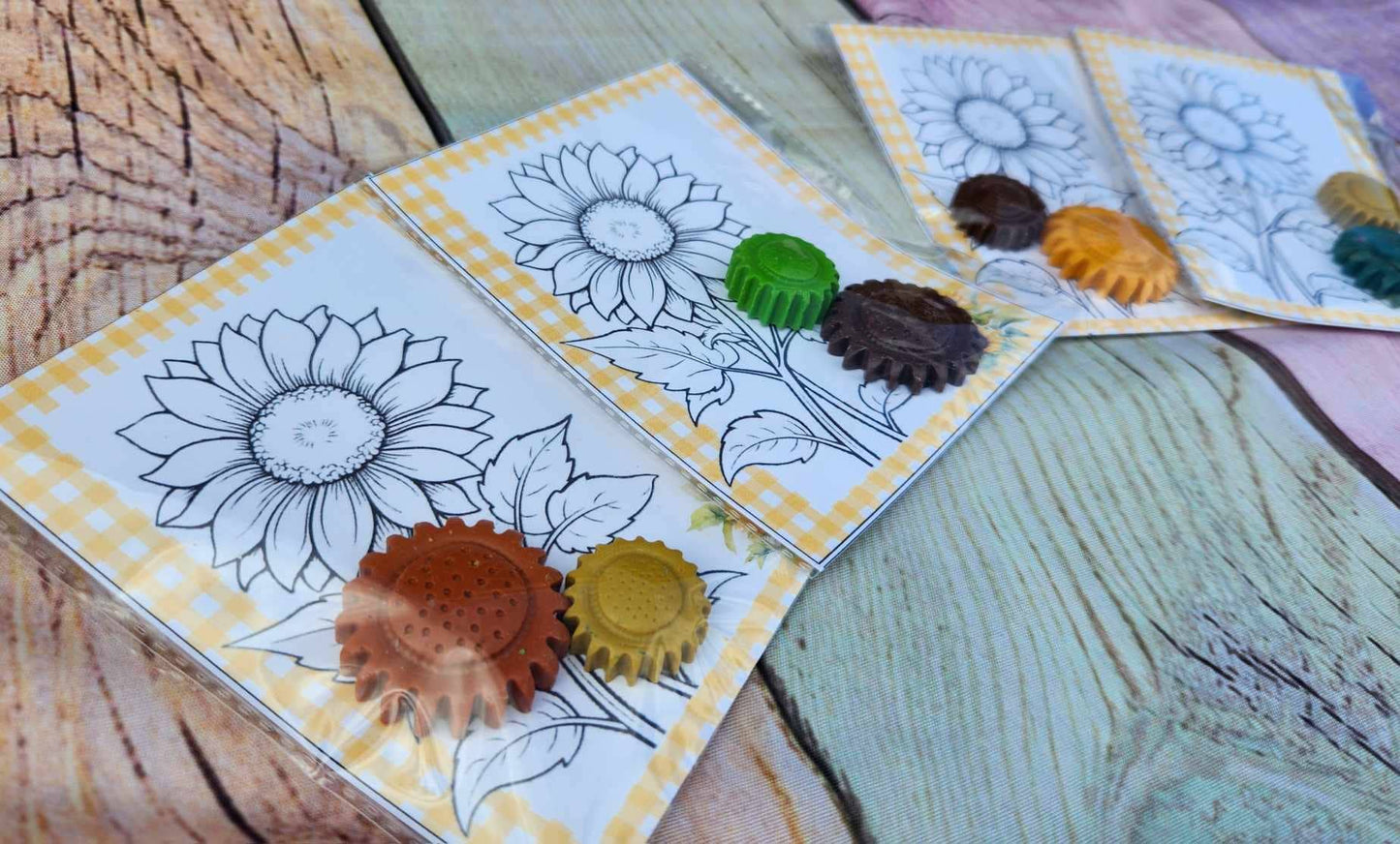 Sunflower Coloring Kits l Sunflower Crayons l Party Favors