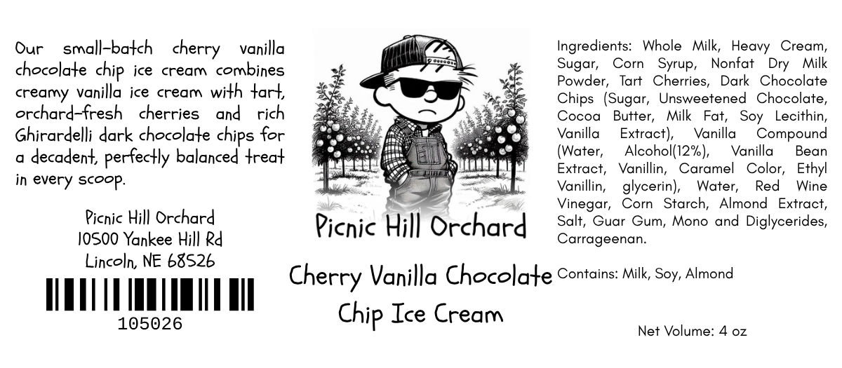 Cherry Vanilla Chocolate Chip Ice Cream
