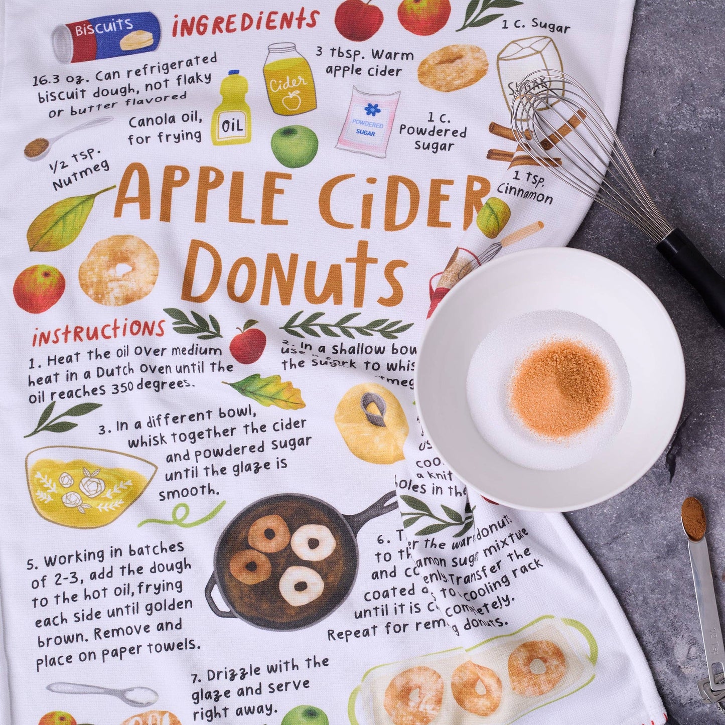 Apple Cider Donuts Kitchen Towel