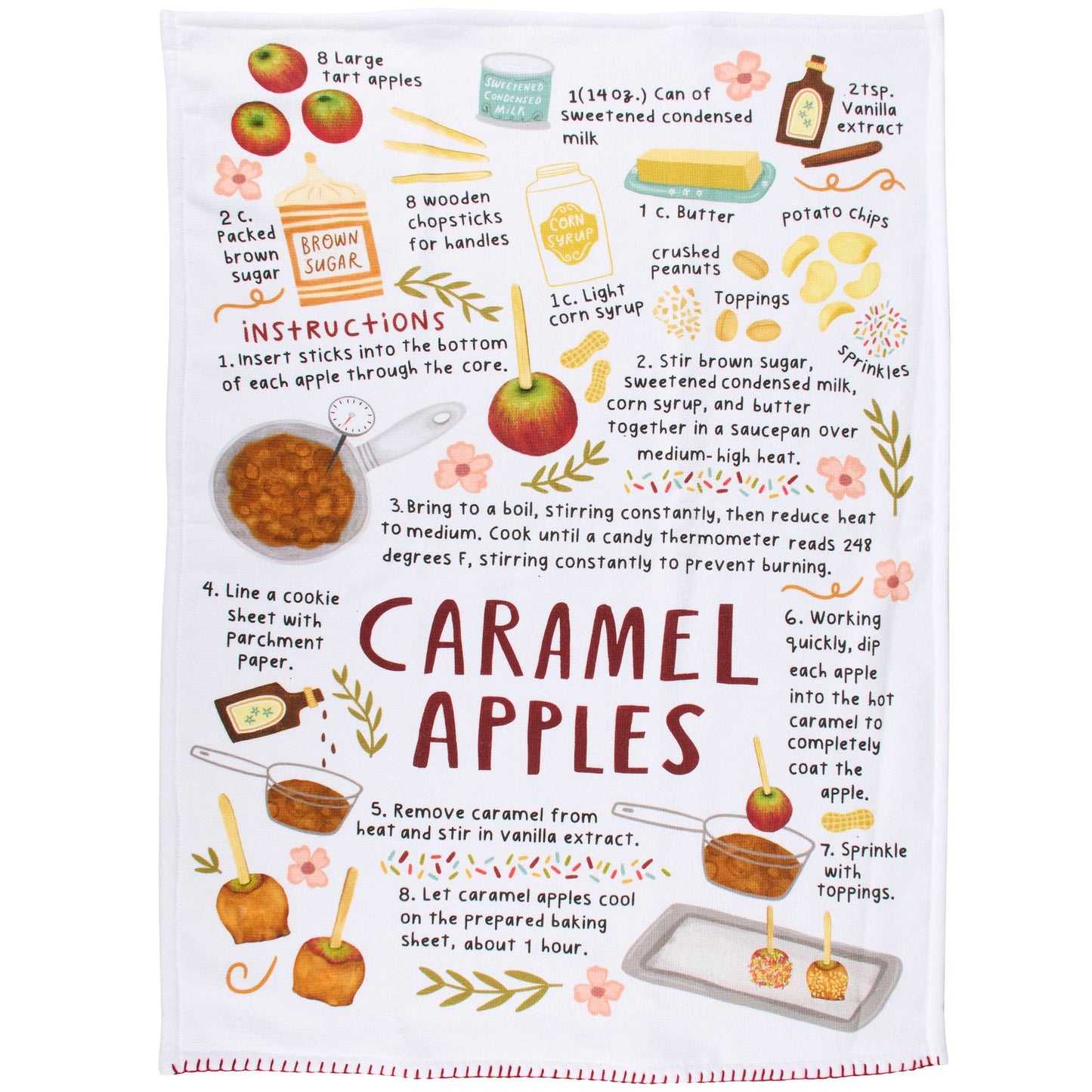 Caramel Apples Kitchen Towel