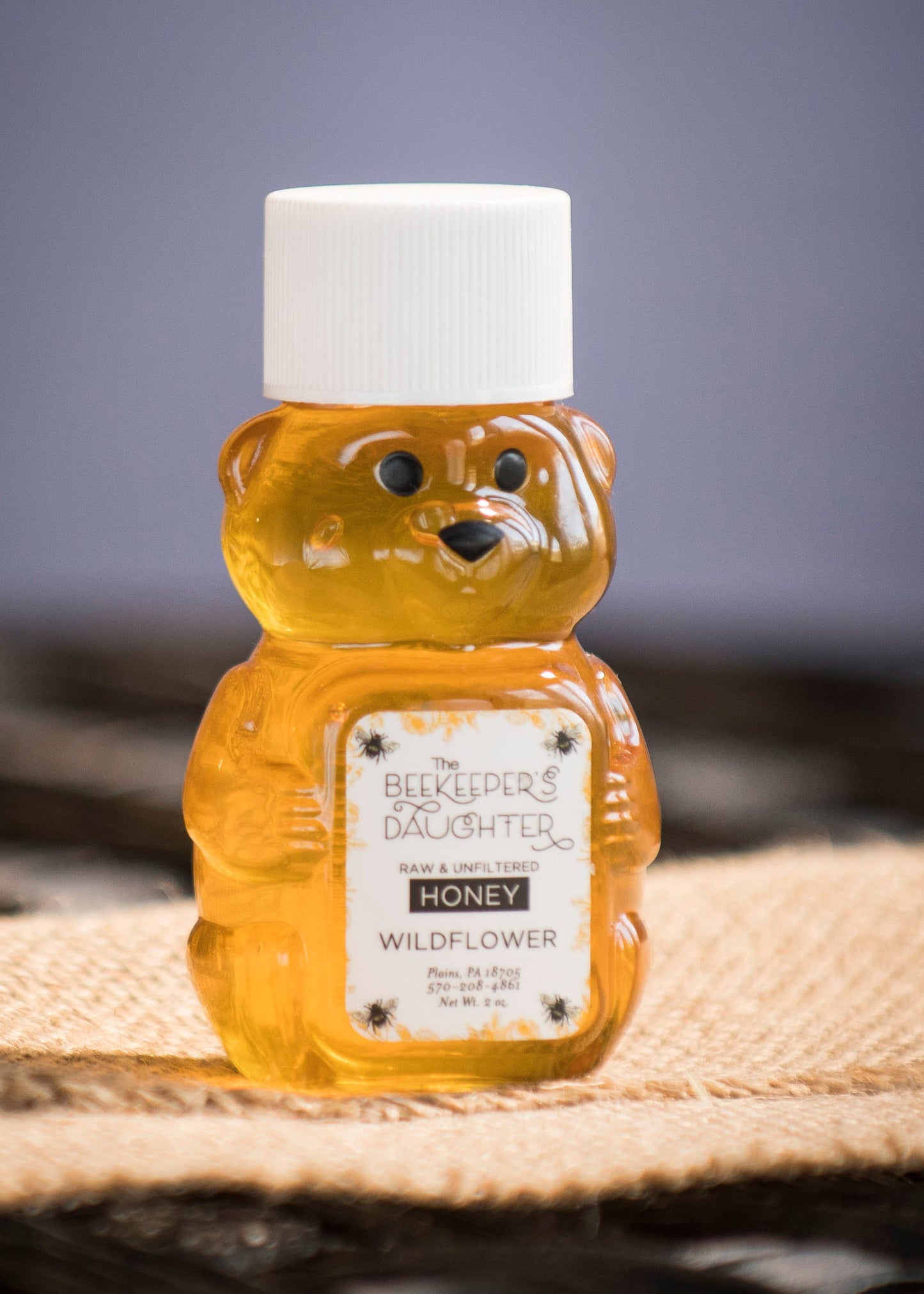 Mini Honey Bear - Raw Wildflower Honey