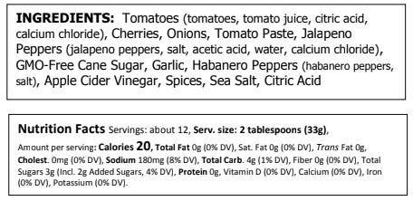 Truly Natural Hot Cherry Fireball Salsa