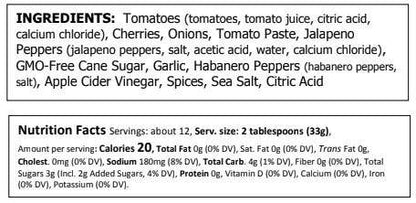 Truly Natural Hot Cherry Fireball Salsa