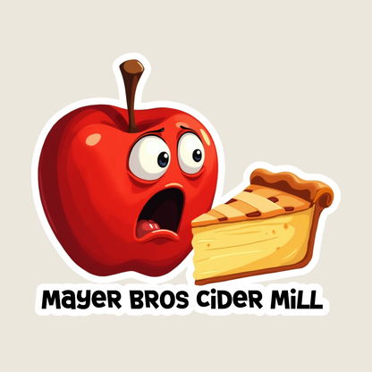 Shocked Apple Souvenir Sticker