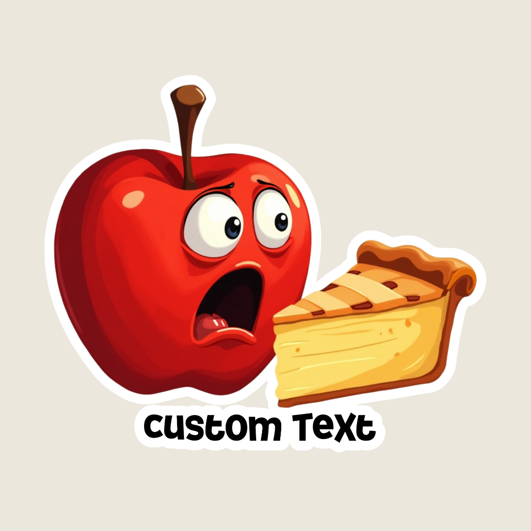 Shocked Apple Souvenir Sticker